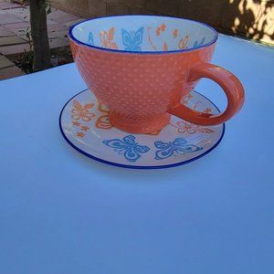 Native home- Hand Painted Cup mug and plate